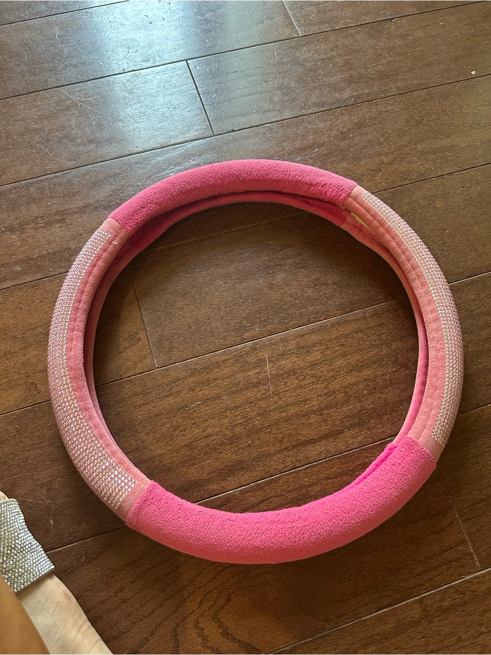 Pink Rhinestone Steering Wheel Cover